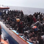 Rescued refugees from Libya